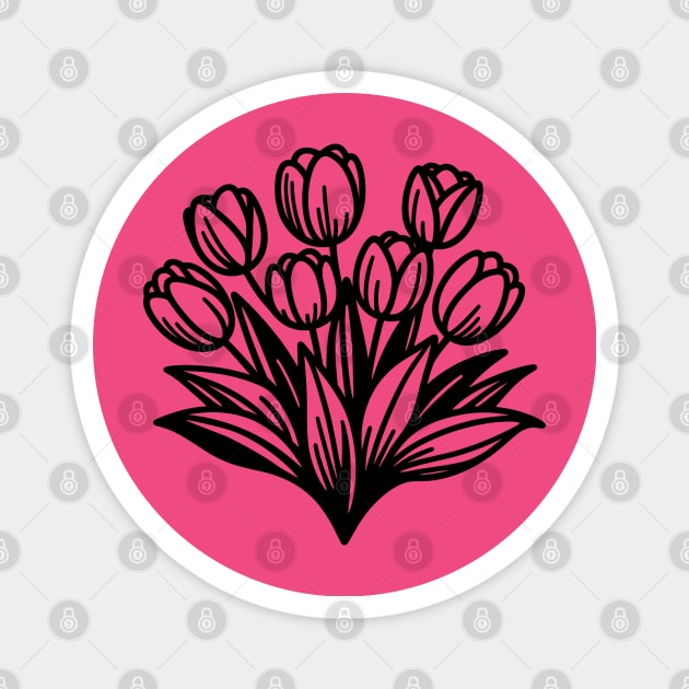 Tulips Magnet by KayBee Gift Shop